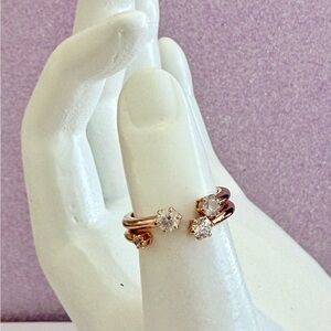 Swarovski Rose Gold Crystal Ring Set